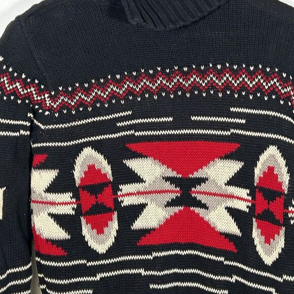 Chaps Ralph Lauren Sweater Size Medium Southwestern Aztec Western Turtleneck - Picture 10 of 10